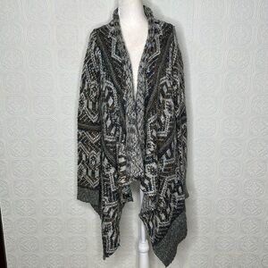 Anthropologie Sweater | Staring at Stars Anthro Aztec Drape Front Cardig…